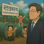 <b>지브리</b> 스타일로 이재명이 대통령 되면 펼처질 미래 그려줘