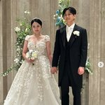 강은비변준필, 17년 열애 끝 결혼..인형 같은 웨딩드레스 <b>자태</b>