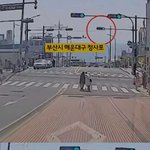 신호 무시하고 사진 찍는 "민폐 커플"