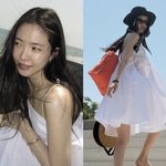 [모두드루와] 손나은 바람에 치마가 펄럭, 난처한데 예뻐‥<b>순백</b>의...