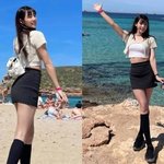 스페인서 9등신 뽐낸 방송인, 비현실 <b>AI</b> 마네킹 비율 미니스커트룩