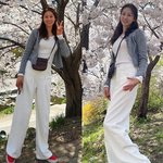 ” 벚꽃 아래 ‘현실 순정만화’…슬림 니트 입은 <b>미스</b>춘향 여배우