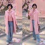 “핑크가 이렇게 고급스러울 일?” 우희진, 도산공원 벚꽃 아래서...