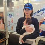 김보미, 립 지워진 줄도 모르고 육아 삼매경..딸 안고 멍한 눈빛