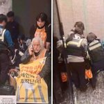 날' 행사장 농성 장애인단체 활동가 체포‥"장관 <b>면담</b> 요청"