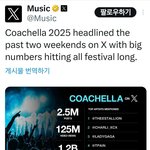 코첼라기간 많이 언급된가수 <b>TOP</b>5