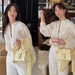  갑자기 여름! 단추 푼 시스루 셔츠로 봄 건너뛴 <b>청량</b> 나들이룩