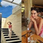 김희정, 스카프 하나만 두른 '원빈 조카'…구릿빛 피부가 '반짝'