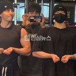 방탄 <b>뷔</b>랑 정국 그리고 배우 송강 셋 다 한 헬스장서 <b>운동</b>하는데...