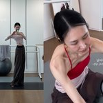 '엄태웅' 윤혜진, '뼈말라' 앙상한 몸매 '깜짝'…'45세 발레리나...