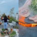 이혼 기은세, <b>주방</b>만 1억 들인 럭셔리 집서 삼겹살 파티 “테라스의...