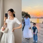 '임창정' 서하얀, 아들과 한강 데이트 "오랜만에 쨍쨍" 행복...