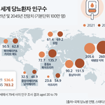 전 세계 당뇨<b>환자</b> 인구수
