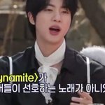 <b>진이</b> 멤버들 다이너마이트 첨들었을때 별로였다고 말함