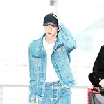 [현장포토] "오늘자, 남친룩"…진, 청청의 진리