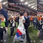 <b>박서준이</b> 거기서 왜 나와...손흥민 우승 순간 '포옹+환호'
