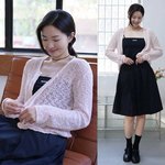 류이서, 햇살 아래 순정만화 주인공…핑크 카디건으로 청순미 완성