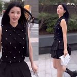 강석우 딸 강다은, 블랙 진주 셋업에 분위기 싹쓸이…걸리시 무드...