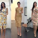 “이게 다 미자라고?” 골드부터 꽃무늬까지 찰떡 드레스 소화력