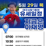 대구시당 1호차 <b>유세</b>일정