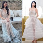 신민아 전지현, 각선미 드러난 '시스루 드레스' 패션 "과감해"