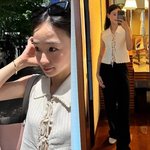 손연재, <b>리본</b> 하나로 완성한 도쿄 여름룩…“초보 유튜버 도전해요”