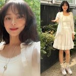 강성연, 장미 같은 소녀룩 완성…양말+운동화에 ‘꾸안꾸 여름 정석’