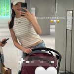 손연재, 유모차 끌고 나온 초보맘..허리 너무 잘록해