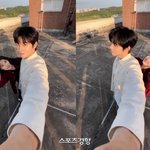 아이유, 차은우 뒤에 숨어 빼꼼…“둘이 뭐해?”[<b>SNS</b>는 지금]