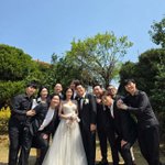 김준호김지민 웨딩화보 현장 공개…함께 한 동료 코미디언들 "소설...