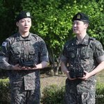 전역 소감 말하는 <b>BTS</b> 방탄 지민·정국