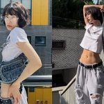 "몸매 비결이 뭐야?"… 나나, <b>크롭</b>톱+한줌 허리 '과감한 노출