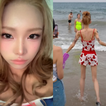 수영복에 도드라지는 뼈말라…'170cm 41kg' 비현실적 <b>뒤태</b>