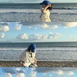 마음만 남겨두고”…노정의, 해변 산책의 여운→<b>청량</b>한 여름 한가운데