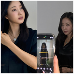 김사랑 이런 블랙 입고 오면 피하세요… 가방 색감까지 여신 설계네요