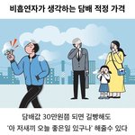 [웃픽] 비흡연자가 생각하는 담배 <b>적정</b> 가격