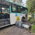 시내버스 인도 <b>돌진</b>…승객 여성 1명 부상