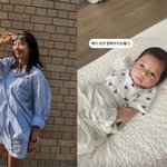 '이규혁' 손담비, 딸 <b>해이</b>와 심쿵 눈맞춤…"보면 행복하지요"