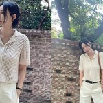 김소연, 구멍 숭숭 뚫린 가디건 입고 드러낸 내추럴 무드