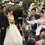 박하나김태술, 야외 결혼식 현장 포착…"비주얼 부부 탄생" [<b>MD</b>이슈]