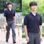 [현장포토] "눈이 호강하네"…박보검, 조각의 출근길