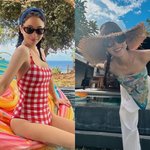 '돌싱' 기은세, '휴양지 룩'은 이렇게…수영복·스카프 패션 '파격'