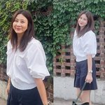 맞아?’ 양정아, 반바지 데일리룩에 청순미 폭발…<b>벽돌</b> 담장도 화보