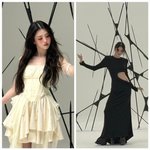 [댓글부탁해] 한소희, 옆구리에 뱀을 숨기고…컷아웃 드레스에 흑백이...