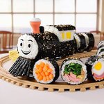 [음식움짤] 아이들 상상력을 위해 <b>김밥기차영상</b>을 만들어봤어요