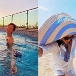 18㎏ 감량 솔비, 뜨거운 날씨에 수영복 입고 퐁당!푹 “행복한...