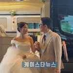 손 잡은' 김지민,김준호와 웨<b>딩카</b> 타고 '행복' 한도초과 '포착'...
