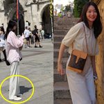 신민아, '품절 <b>대란</b>' 발가락 신발 신고 유럽 활보…청순미 '물씬