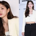 채수빈, <b>크롭</b> 화이트 재킷 ‘잘록한 허리+긴 각선미’…“꾸밈없이...