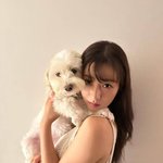 '<b>라도</b>와 8년 열애' 윤보미, 반려견에도 애정 뚝뚝…상큼 미모 [N샷]